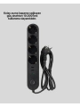 4 Priz 2 USB 1 Type-C Akım Korumalı Çoklu Priz Led Anahtarlı