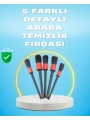 5li Araba Temizlik Fırçaları-Farklı Boyutlu Fırçalarla Derinlemesine Temizlik