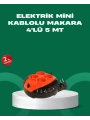 5 Metre Kablolu 4’lü Kırmızı Priz Makara