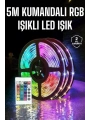5 Metre Şerit Led RGB Işıklı Kumandalı Güç Adaptörü Her Ortama Uygun