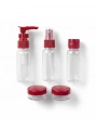 5’li Seyahat Boy Kozmetik Şişe Seti 30 ml Çantalı Organizer