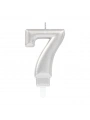 7 Rakam Mum Gümüş Renk (5047)