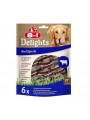 8in1 Delights Smart Spirals Biftekli Burgu Köpek Ödülü 6 Adet