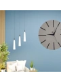 Ahşap Minimal Dekoratif Duvar Saati - 33x33 Cm Gri