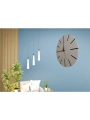 Ahşap Minimal Dekoratif Duvar Saati - 33x33 Cm Gri