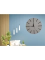 Ahşap Minimal Dekoratif Duvar Saati - 33x33 Cm Gri