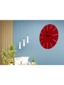 Ahşap Minimal Dekoratif Duvar Saati - 33x33 Cm Kırmızı