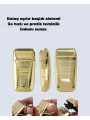 Altın Renk Kablolu Sakal Tıraş Makinesi Çelik lı 3W Motor