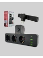 Anahtarlı Çoklu Priz 3 USB 1 Type-C Hızlı Şarj Destekli