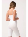 Beyaz Kadın Paçalı Boy Dikişsiz Korse - 751