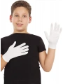 Beyaz Renk Çocuk Boy Likralı Pandomim Eldiveni (5047)