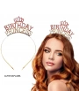 Birthday Princess Kristal Taç – Altın Kaplama (5047)