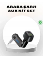 Bluetooth AUX Çevirici ve PD Destekli Araç Şarj Cihazı 2’li Set