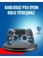 Bluetooth Kablosuz PS4 Gamepad Çift Motorlu Siyah Controller
