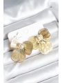Çiçek Model Gold Renk Pirinç Kadın Küpe