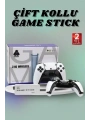 Çift Oyun Kollu 4K HD Ekran Nostaljik 20.000 Oyunlu Beyaz Game Stick