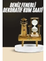 Dekoratif Kum Saati Deniz Feneri Retro Masa Hediyeli Eşya
