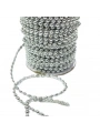 Dikilebilir Sıralı İnci Tekli En 1 Cm Gümüş 1 Metre