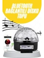 Disko Topu Renkli Işıklı Lazer Parti Bluetooth Bağlantılı Led Küre