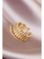 Gold Renk Metal Ayarlamalı Kadın Yüzük