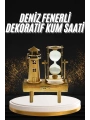 Hediyelik Eşya Retro Deniz Fenerli Kum Saati Ahşap Görünümlü Dekoratif Eşya