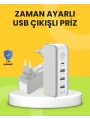 Hızlı Şarj Destekli Zaman Ayarlı USB Şarj Adaptörü