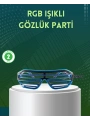 Işıklı LED Gözlük Parti Konser ve Etkinlik Aksesuarı