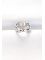 Kalın Silver Renk Ayarlanabilir Yüzük