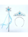 Karlar Ülkesi Elsa Mavi Kalp Tacı ve Kar Temalı Asa Seti (5047)