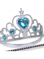 Karlar Ülkesi Mavi Kalpli Taşlı Elsa Tacı (5047)