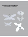 Katlanabilir 4 Kollu LED Ampül 60 Watt 6000 Lumen Beyaz Işık