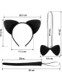 Kedi Kostüm Taç Kuyruk Papyon Seti 1 Adet (5047)