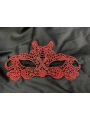 Kırmızı Dantel Masquerade Maskesi Çift Taraflı 10 No (5047)