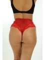 Kırmızı Kadın Çizgili Külot Veronica-k1009