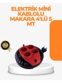 Kırmızı Renk 5 Metre 4’lü Kablolu Priz Makarası