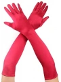 Kırmızı Renk Dirseğe Kadar Uzun Kumaş Eldiven 40 cm (5047)