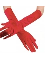 Kırmızı Renk Dirseğe Kadar Uzun Kumaş Eldiven 40 cm (5047)