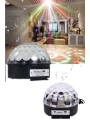 Küre Disko Topu Müzik Çalar Renkli Lazer Işıklı Bluetooth Disko Parti Işığı Kumandalı