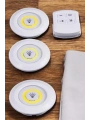 Led Lamba 3lü Uzaktan Kumandalı Yapışkanlı Beyaz Işık