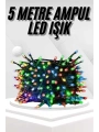 Ledli Fişli Led Dekor Lambası 5M RGB Yılbaşı Ağacı Işığı