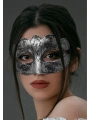 Maskeli Balo Antik Gri Gümüş Eskitilmiş Maske Balo Venedik (5047)