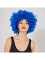 Mavi Renk Kıvırcık Afro Bonus Peruk (5047)