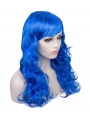 Mavi Renk Uzun Dalgalı Parti Peruğu (5047)