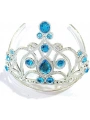 Mavi Taşlı Elsa Çocuk Tacı Prenses Tacı Kraliçe Tacı 16x14 cm (5047)