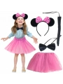 Minnie Kostüm Seti (Pembe Tütü Etek + Pembe Taç + Papyon + Kuyruk) (5047)