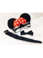 Minnie Mouse Gözlüğü Papyonu Kuyruğu Seti (5047)