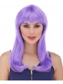 Mor Renk Uzun Düz Parti Peruğu (5047)