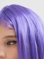 Mor Renk Uzun Düz Parti Peruğu (5047)