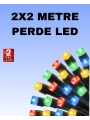 Noel ve Parti Dekorasyonu İçin 2x2 LED Perde Işık – 8 Fonksiyonlu