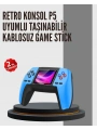 Nostaljik Mini GamePad | 520 Hazır Oyun, Tak ve Oyna